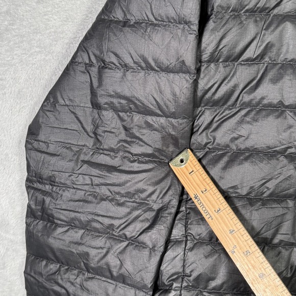 Patagonia Jacket Mens Large Black Down Sweater Full Zip Puffer *REPAIRED - Picture 11 of 13
